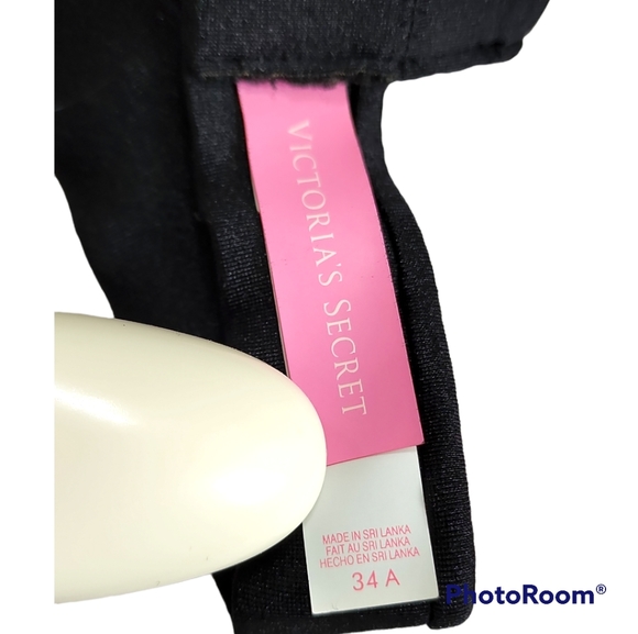 🏖Victoria's Secret Cut Out Swim 🏊‍♀️ Top Size 34A in Black with Gold Hardware - Picture 9 of 10